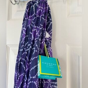Calypso St. Barth Purple Patterned Scarf